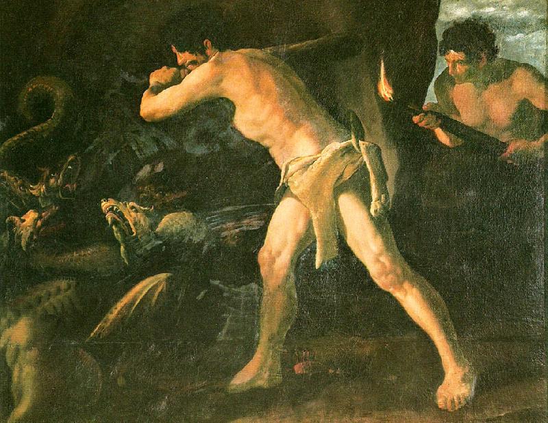 Francisco de Zurbaran hercules fighting the hydra of lerna Sweden oil painting art